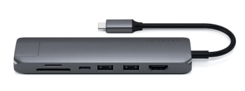 Satechi USB-C Multi-Port Adapter Gris Sidéral - Dock USB-C 7 ports